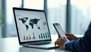 Pessoa pesquisando sobre viagem