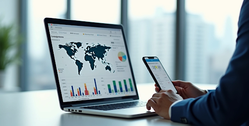 Pessoa pesquisando sobre viagem